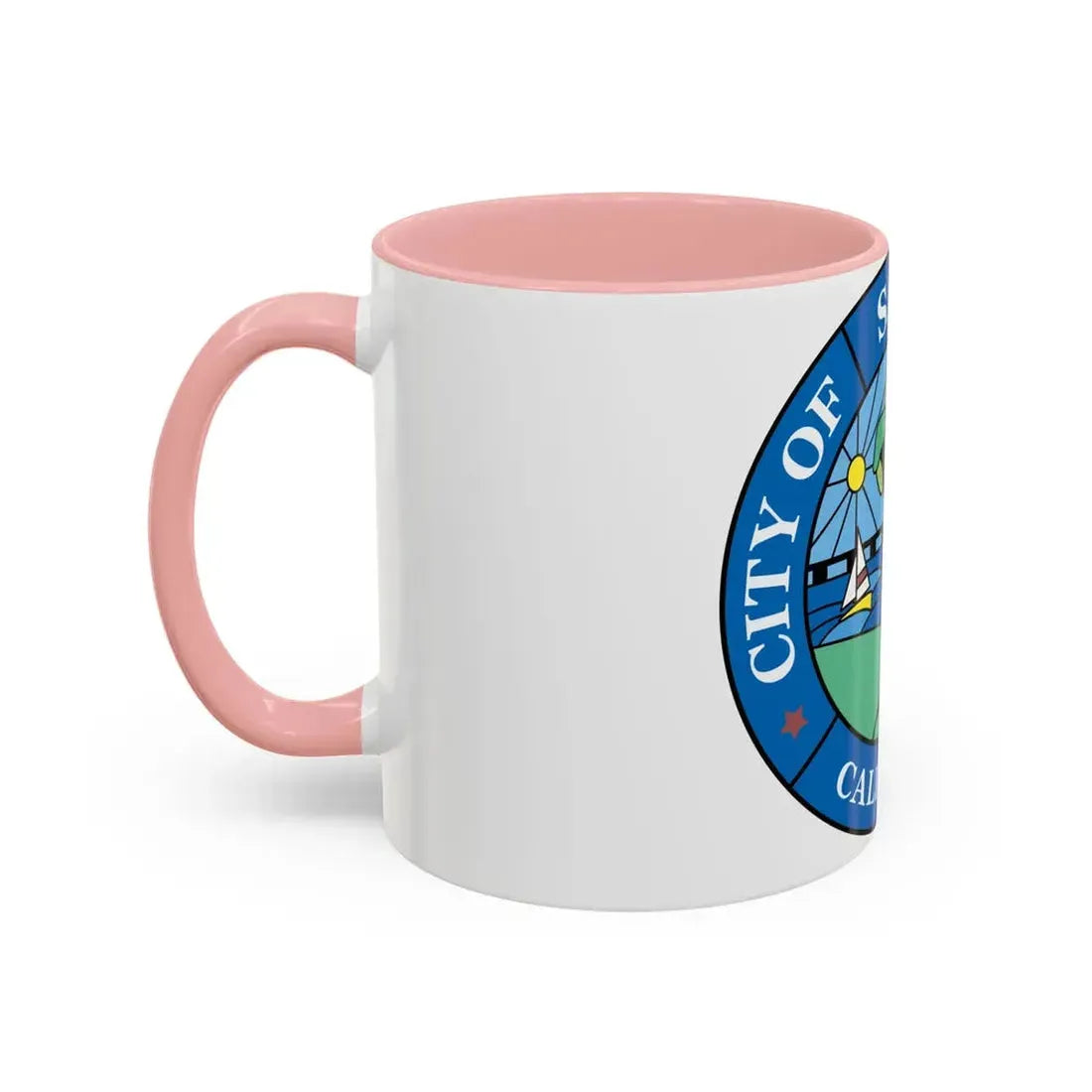 Seal of San Mateo California - Accent Coffee Mug - Go Mug Yourself