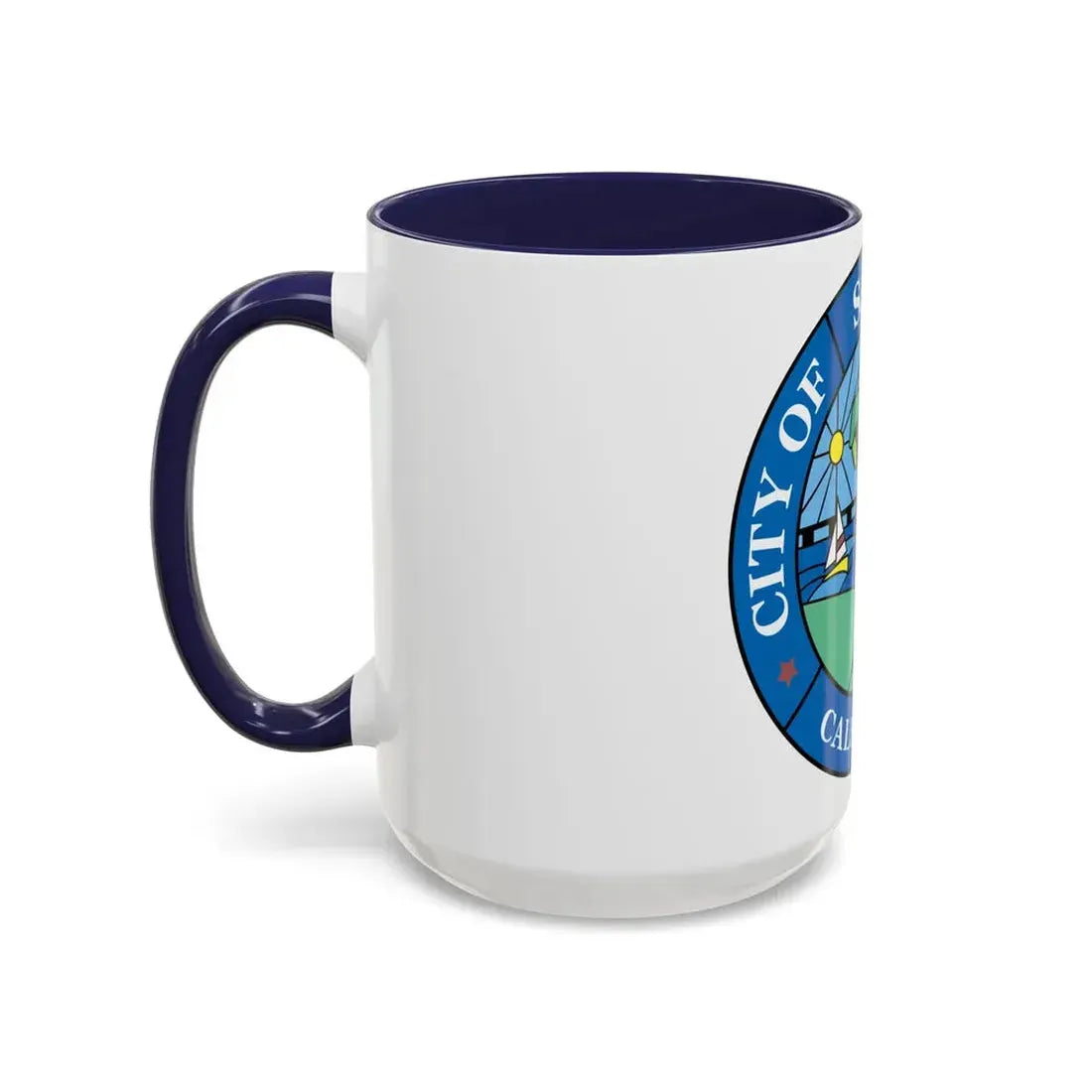 Seal of San Mateo California - Accent Coffee Mug - Go Mug Yourself
