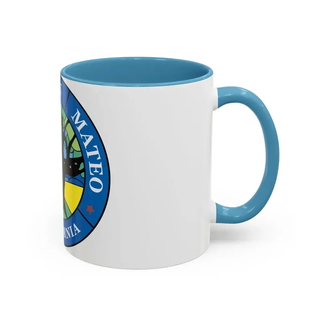 Seal of San Mateo California - Accent Coffee Mug - Go Mug Yourself