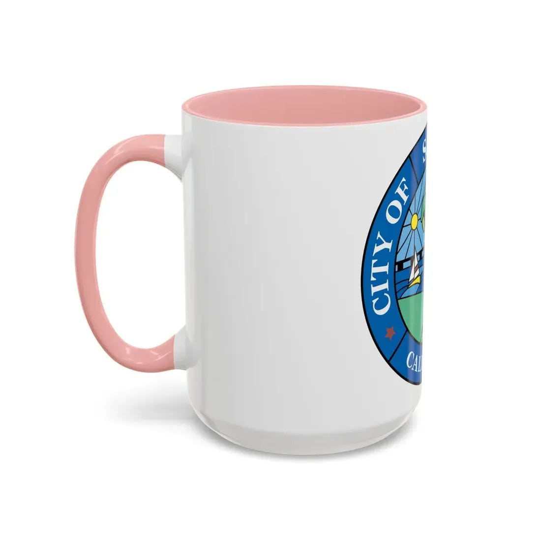 Seal of San Mateo California - Accent Coffee Mug - Go Mug Yourself