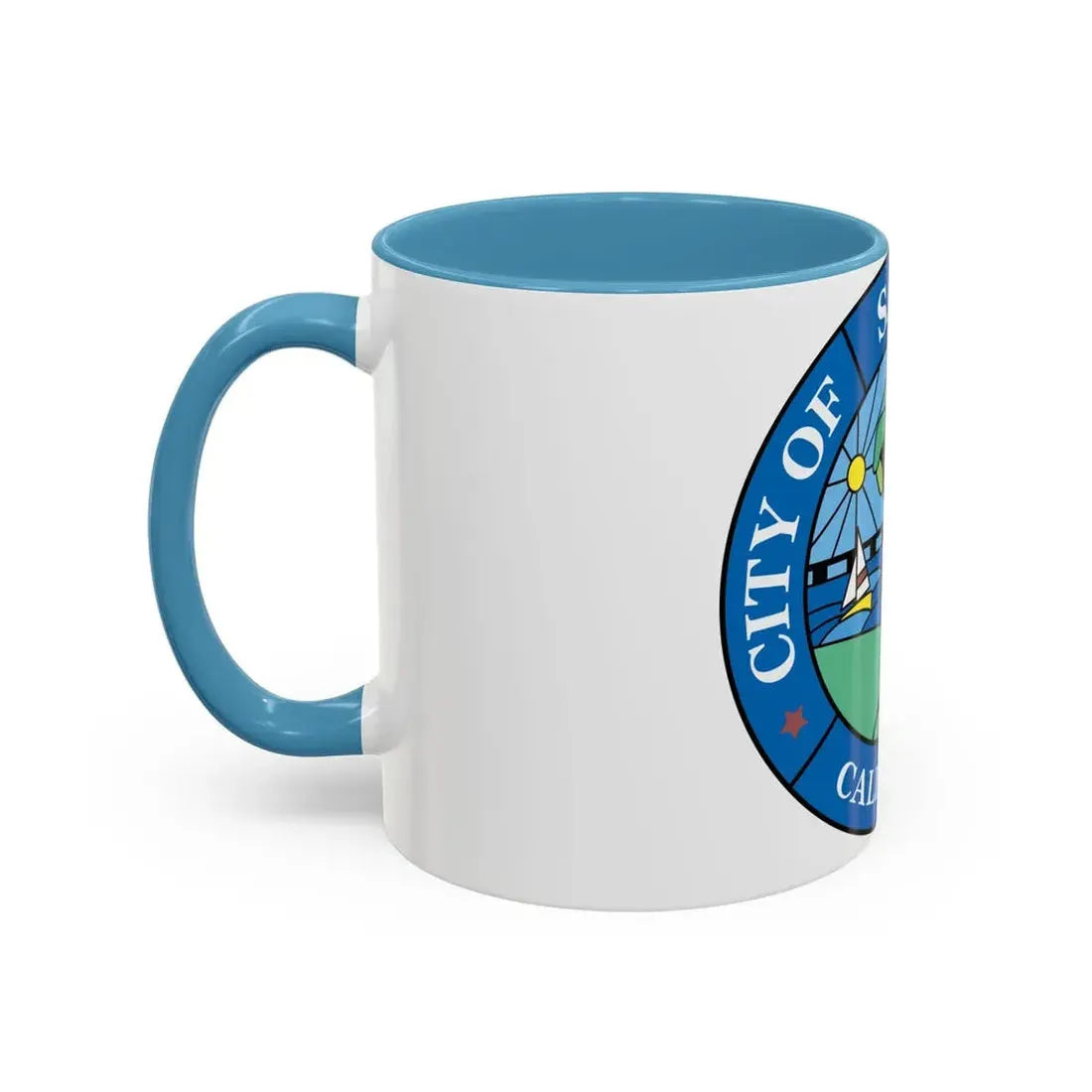 Seal of San Mateo California - Accent Coffee Mug - Go Mug Yourself