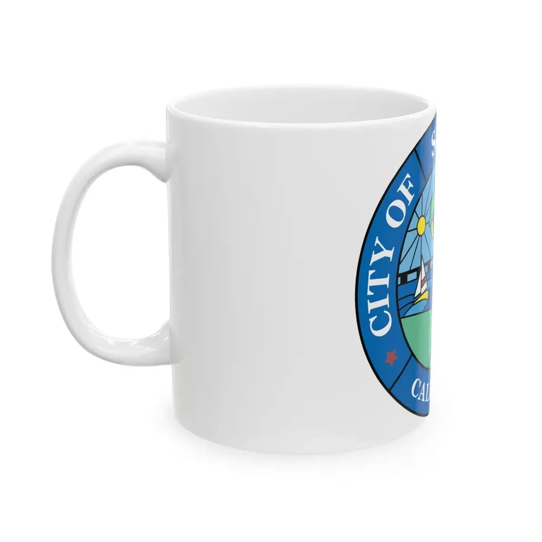 Seal of San Mateo California - White Coffee Mug - Go Mug Yourself