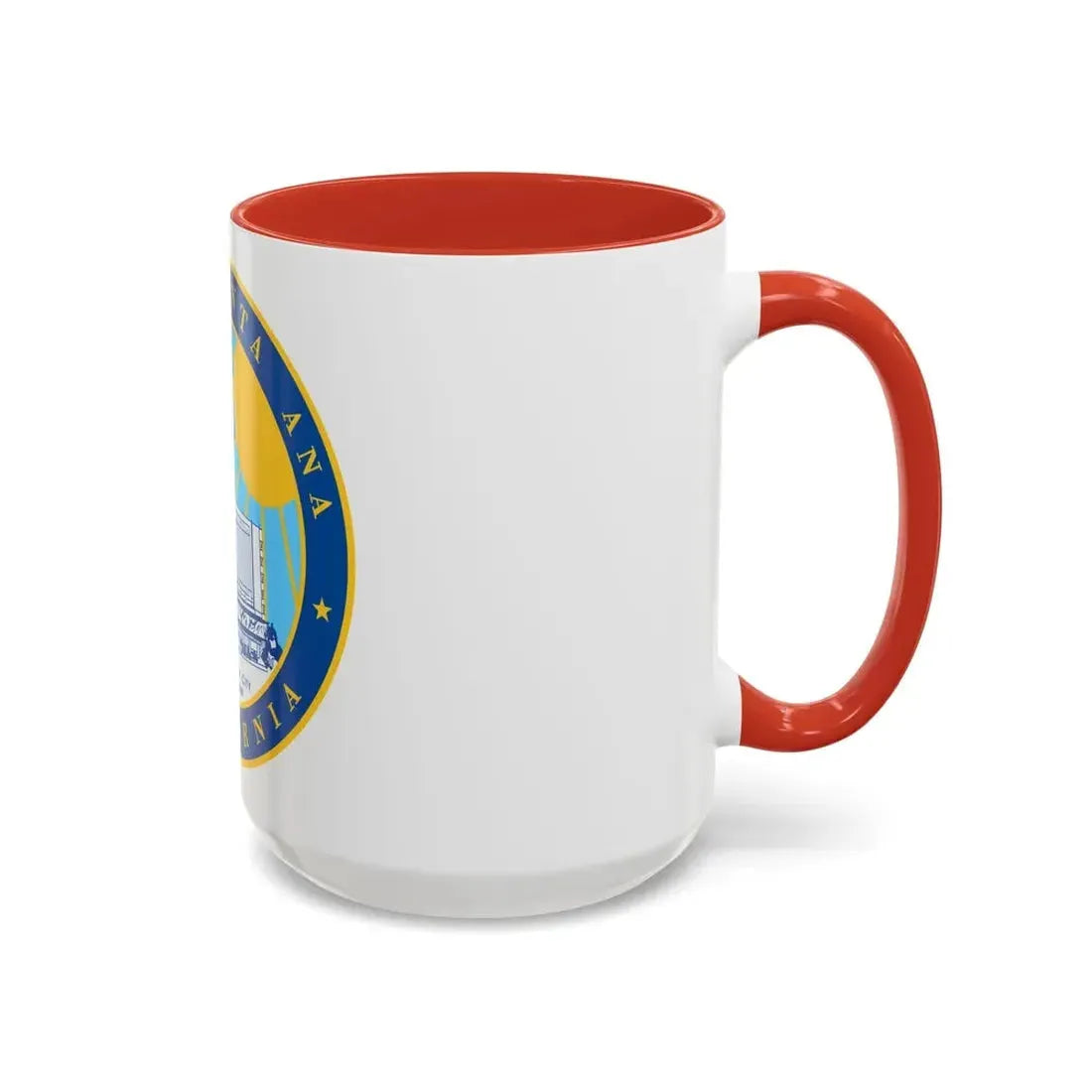 Seal of Santa Ana California - Accent Coffee Mug - Go Mug Yourself