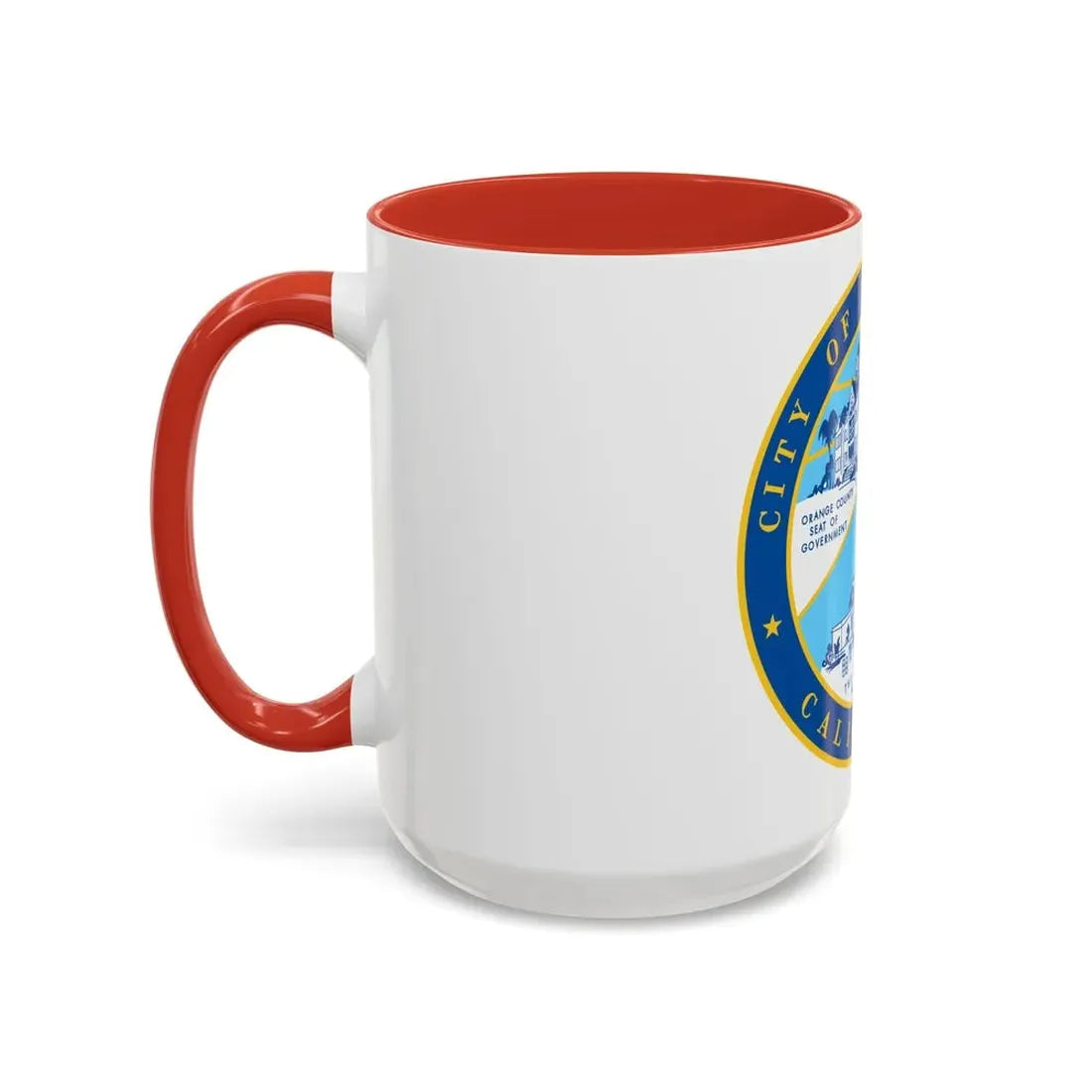 Seal of Santa Ana California - Accent Coffee Mug - Go Mug Yourself
