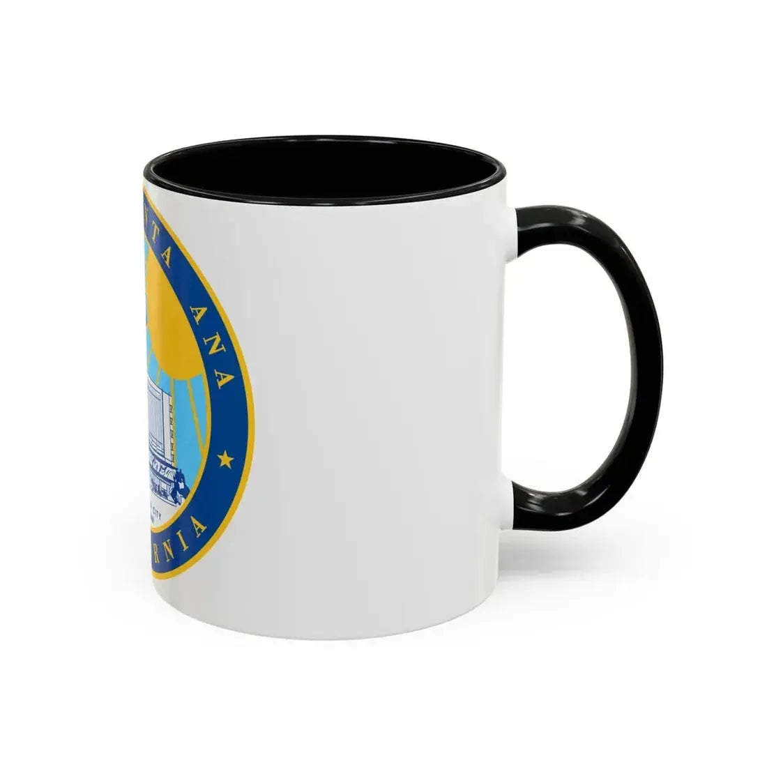 Seal of Santa Ana California - Accent Coffee Mug - Go Mug Yourself