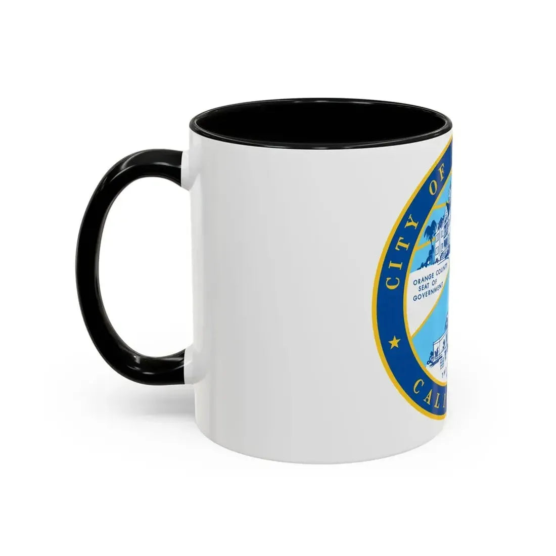 Seal of Santa Ana California - Accent Coffee Mug - Go Mug Yourself