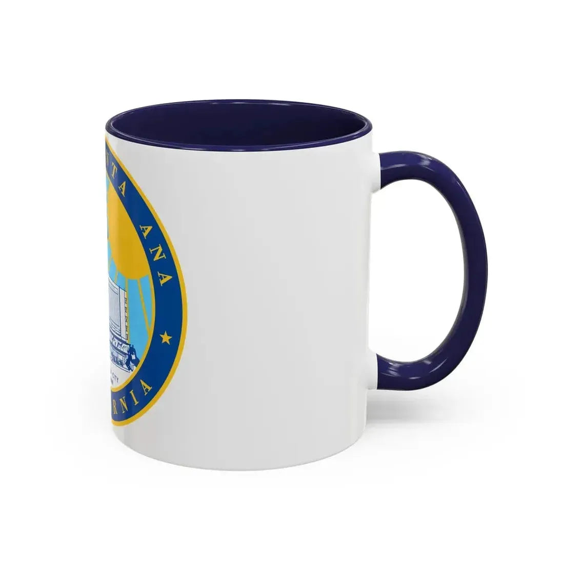 Seal of Santa Ana California - Accent Coffee Mug - Go Mug Yourself