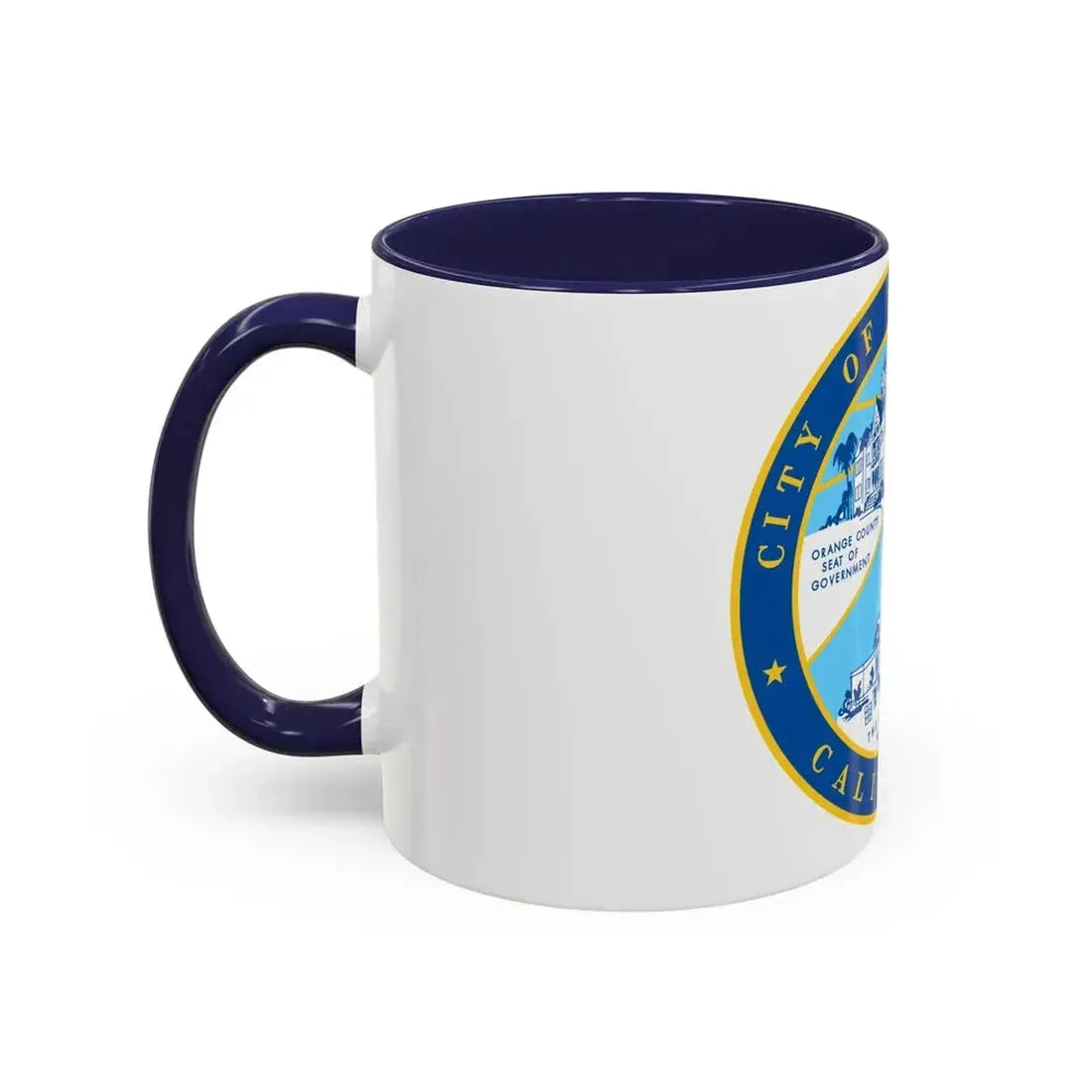 Seal of Santa Ana California - Accent Coffee Mug - Go Mug Yourself