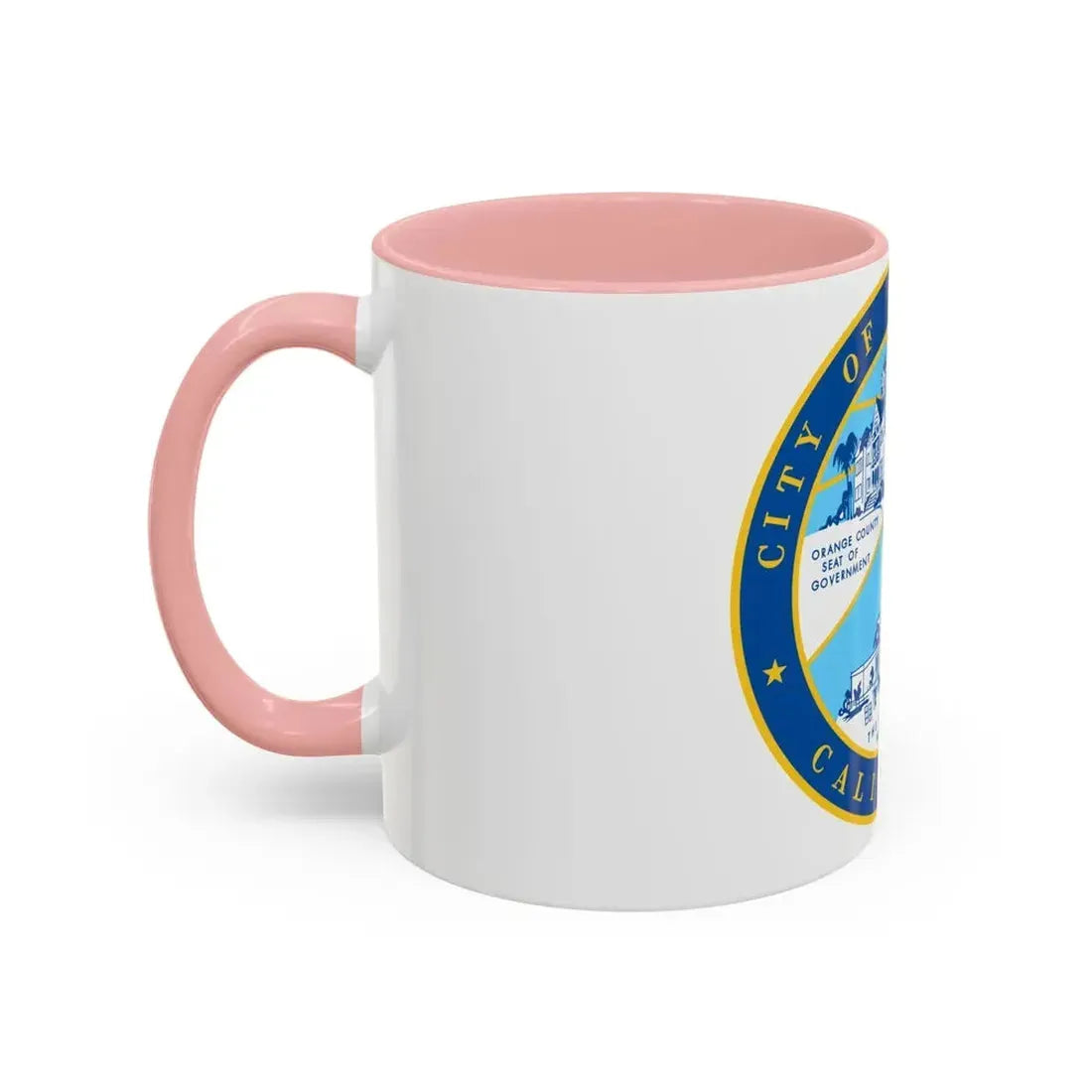 Seal of Santa Ana California - Accent Coffee Mug - Go Mug Yourself