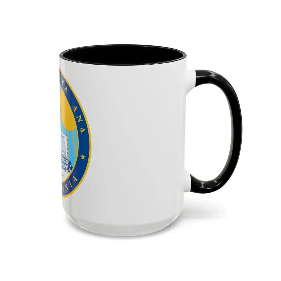 Seal of Santa Ana California - Accent Coffee Mug - Go Mug Yourself