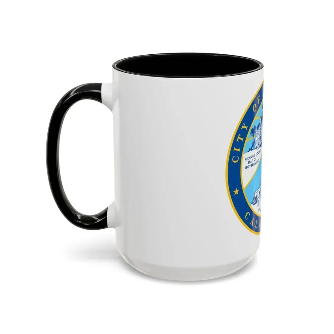 Seal of Santa Ana California - Accent Coffee Mug - Go Mug Yourself