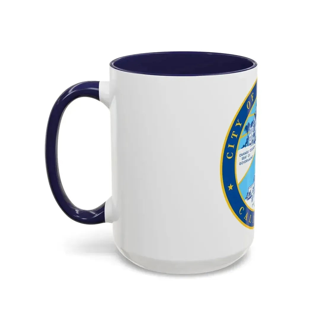 Seal of Santa Ana California - Accent Coffee Mug - Go Mug Yourself
