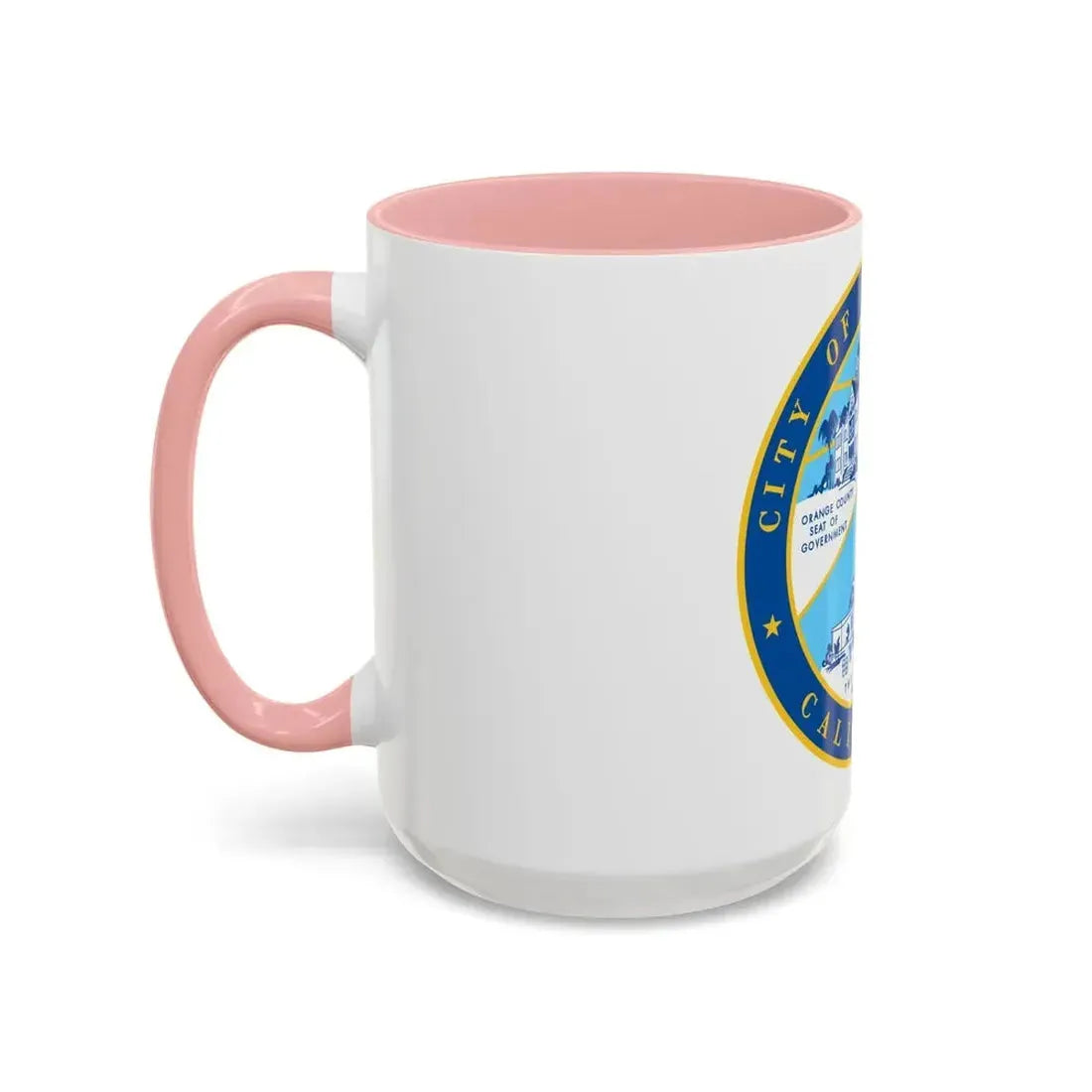 Seal of Santa Ana California - Accent Coffee Mug - Go Mug Yourself