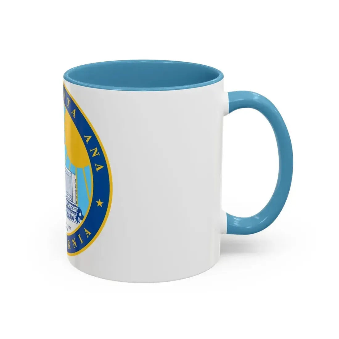 Seal of Santa Ana California - Accent Coffee Mug - Go Mug Yourself