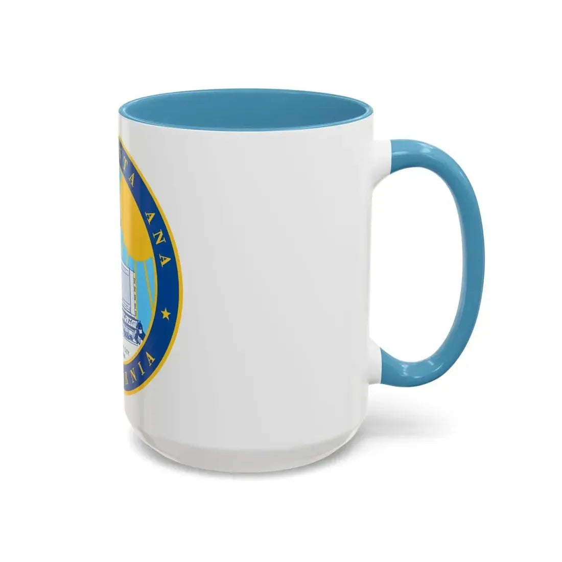 Seal of Santa Ana California - Accent Coffee Mug - Go Mug Yourself