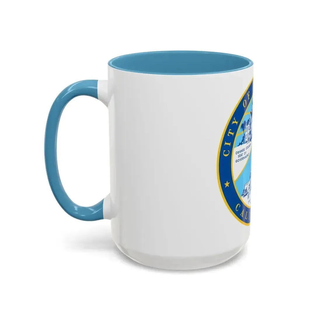 Seal of Santa Ana California - Accent Coffee Mug - Go Mug Yourself