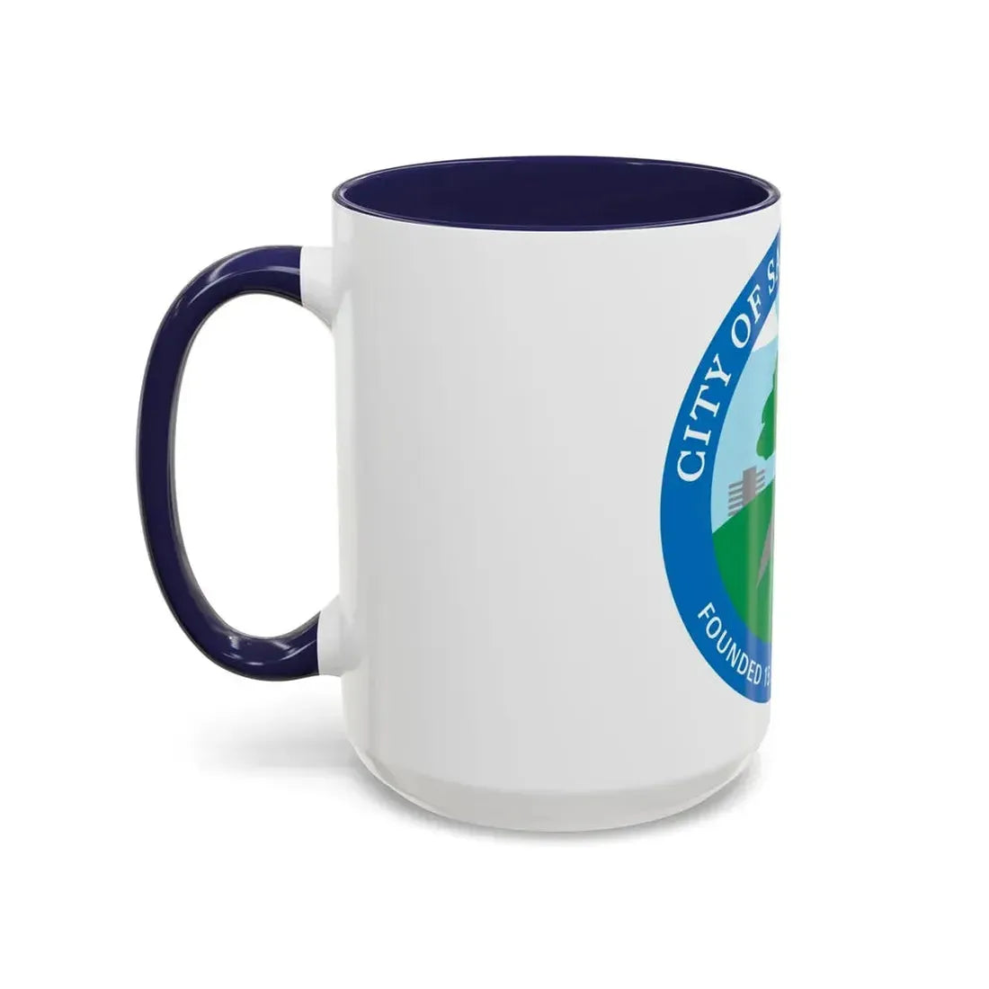 Seal of Santa Clarita California - Accent Coffee Mug - Go Mug Yourself