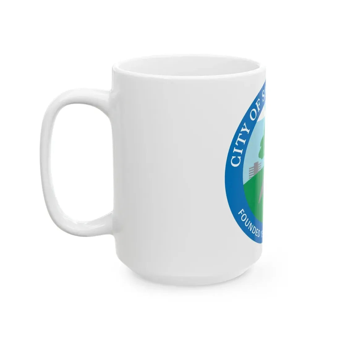 Seal of Santa Clarita California - White Coffee Mug - Go Mug Yourself
