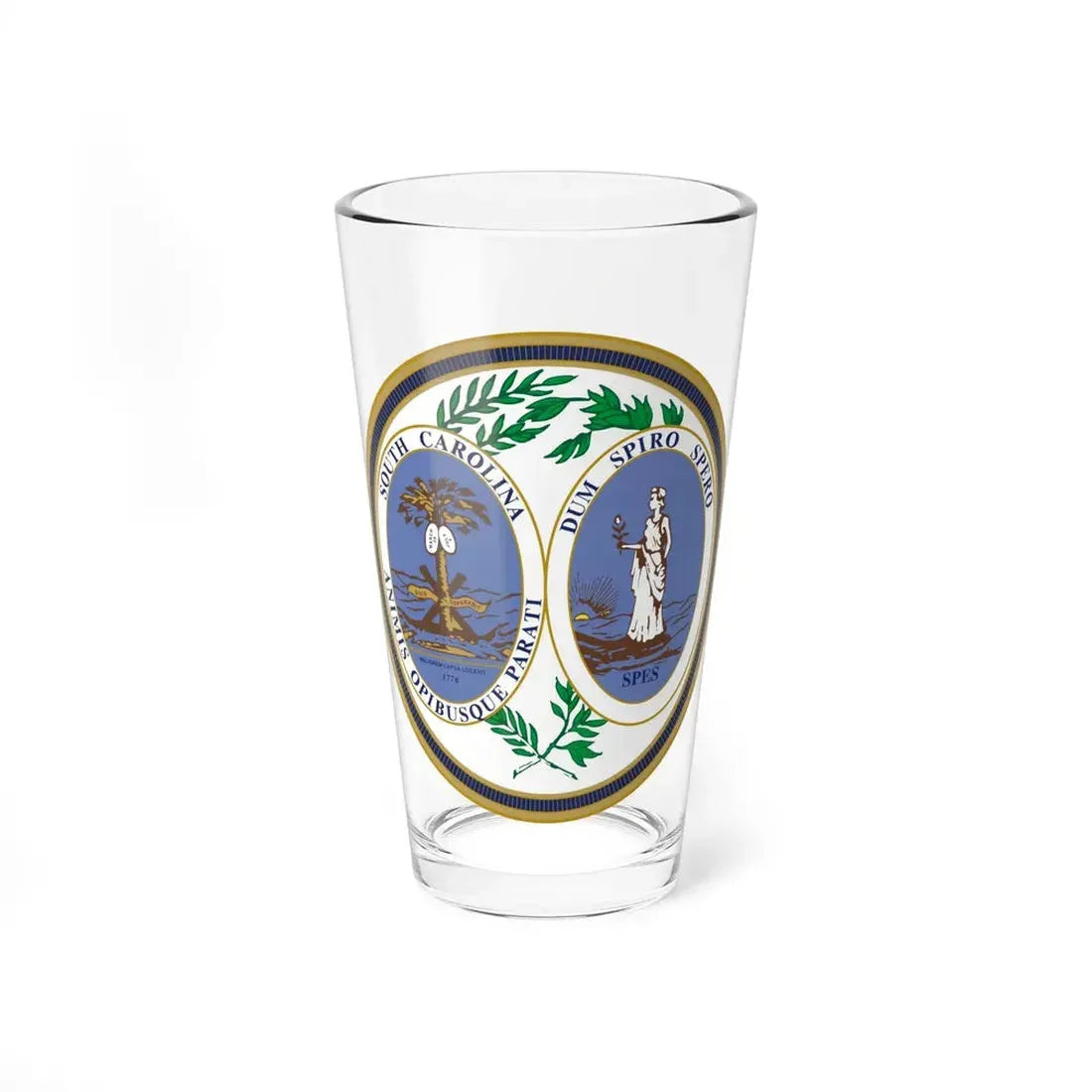 Seal of South Carolina v2 - Pint Glass 16oz 16oz - Go Mug Yourself
