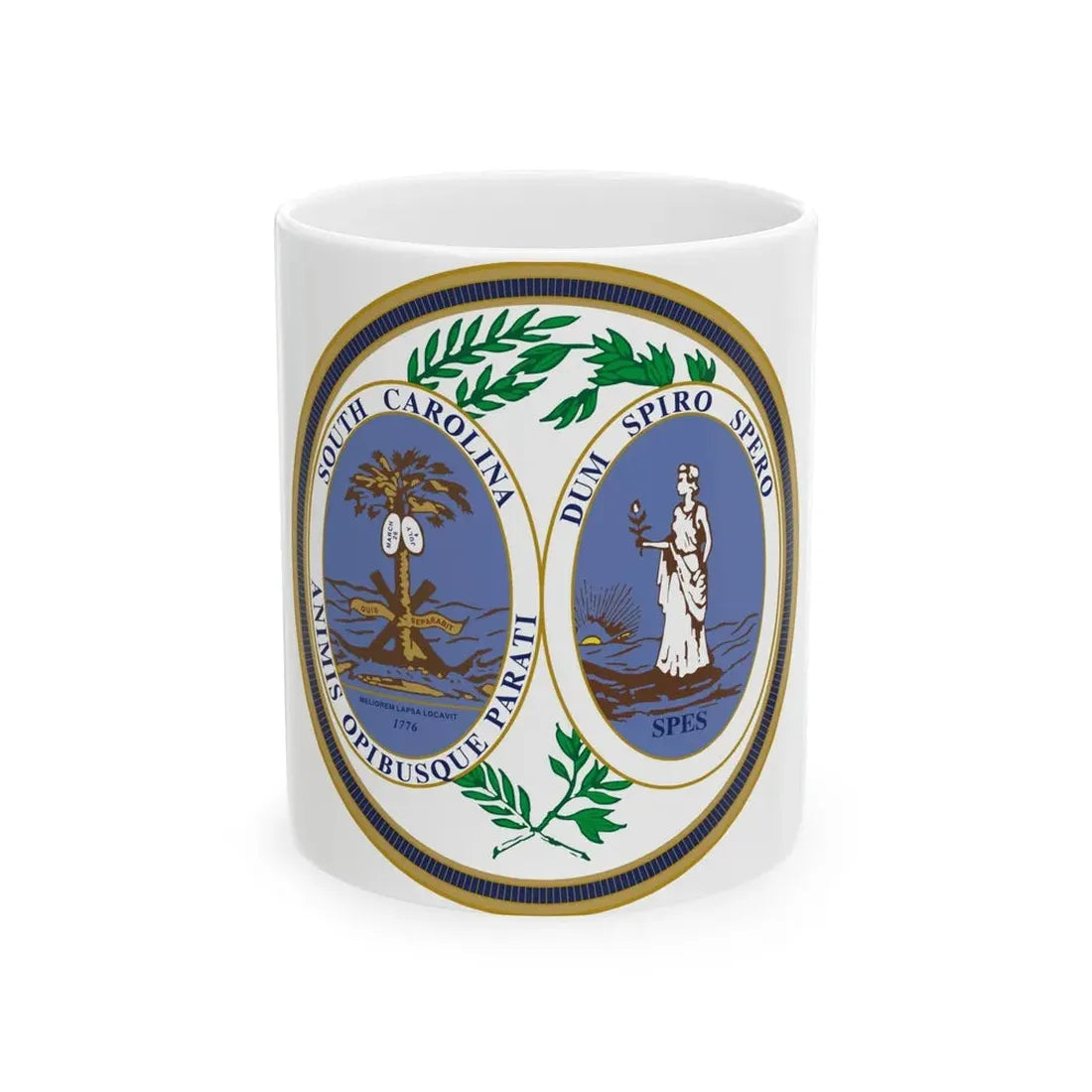 Seal of South Carolina v2 - White Coffee Mug 11oz - Go Mug Yourself