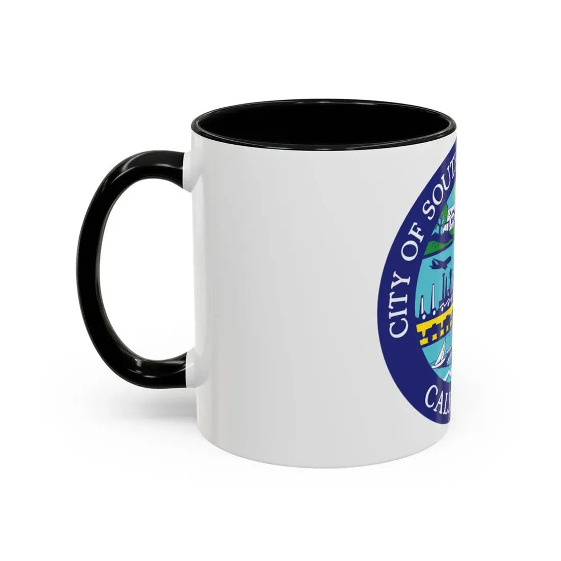 Seal of South San Francisco California - Accent Coffee Mug - Go Mug Yourself