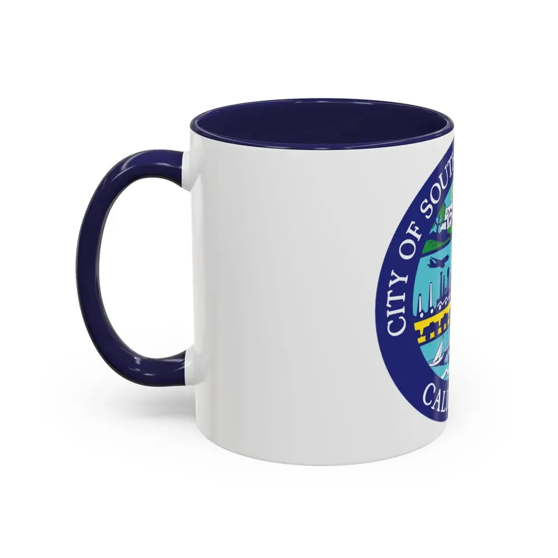 Seal of South San Francisco California - Accent Coffee Mug - Go Mug Yourself