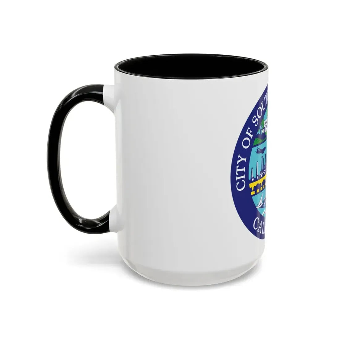 Seal of South San Francisco California - Accent Coffee Mug - Go Mug Yourself