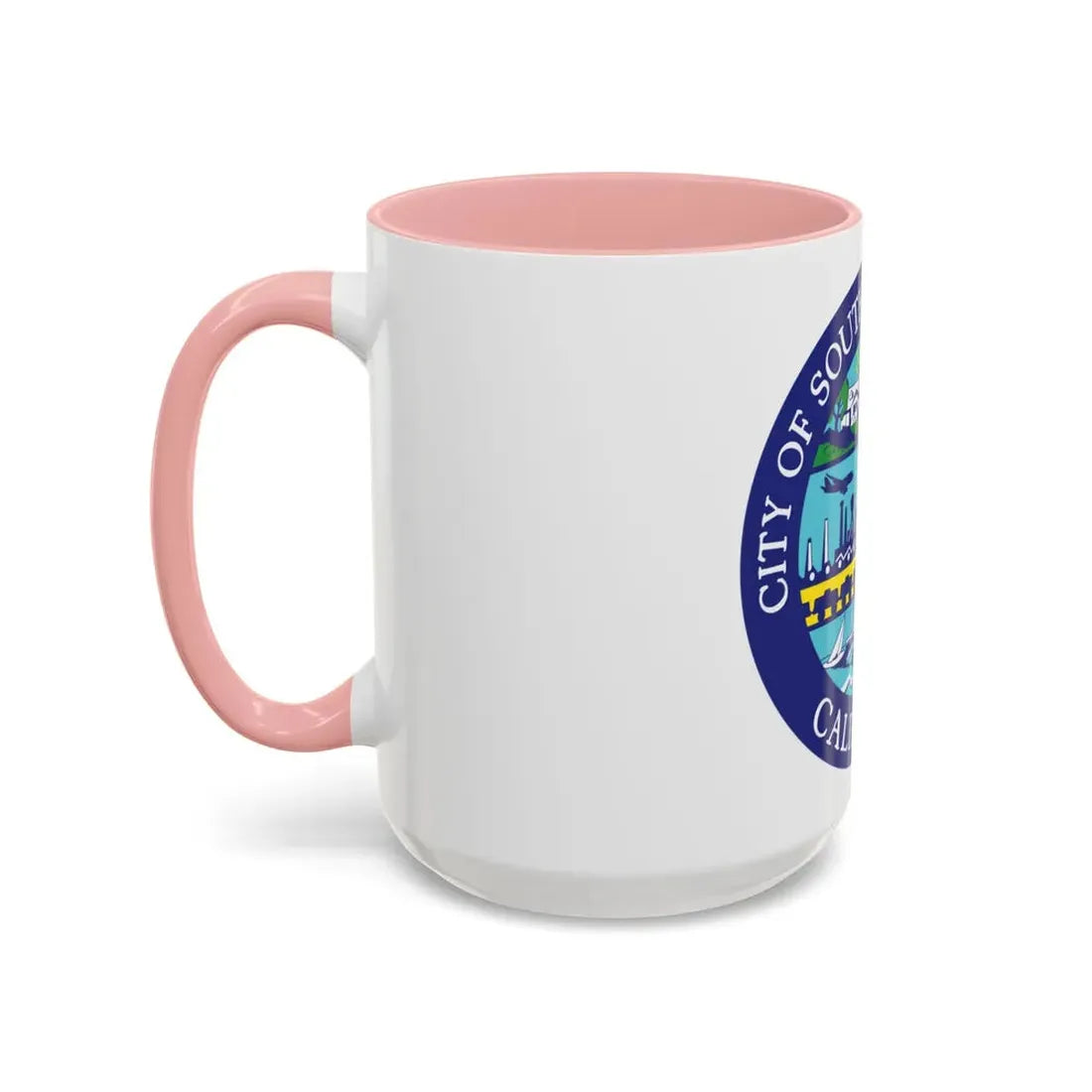 Seal of South San Francisco California - Accent Coffee Mug - Go Mug Yourself