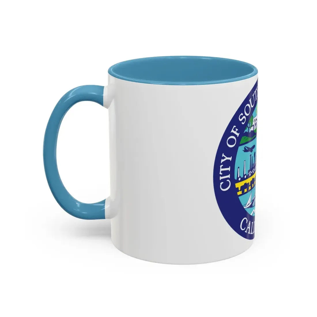 Seal of South San Francisco California - Accent Coffee Mug - Go Mug Yourself