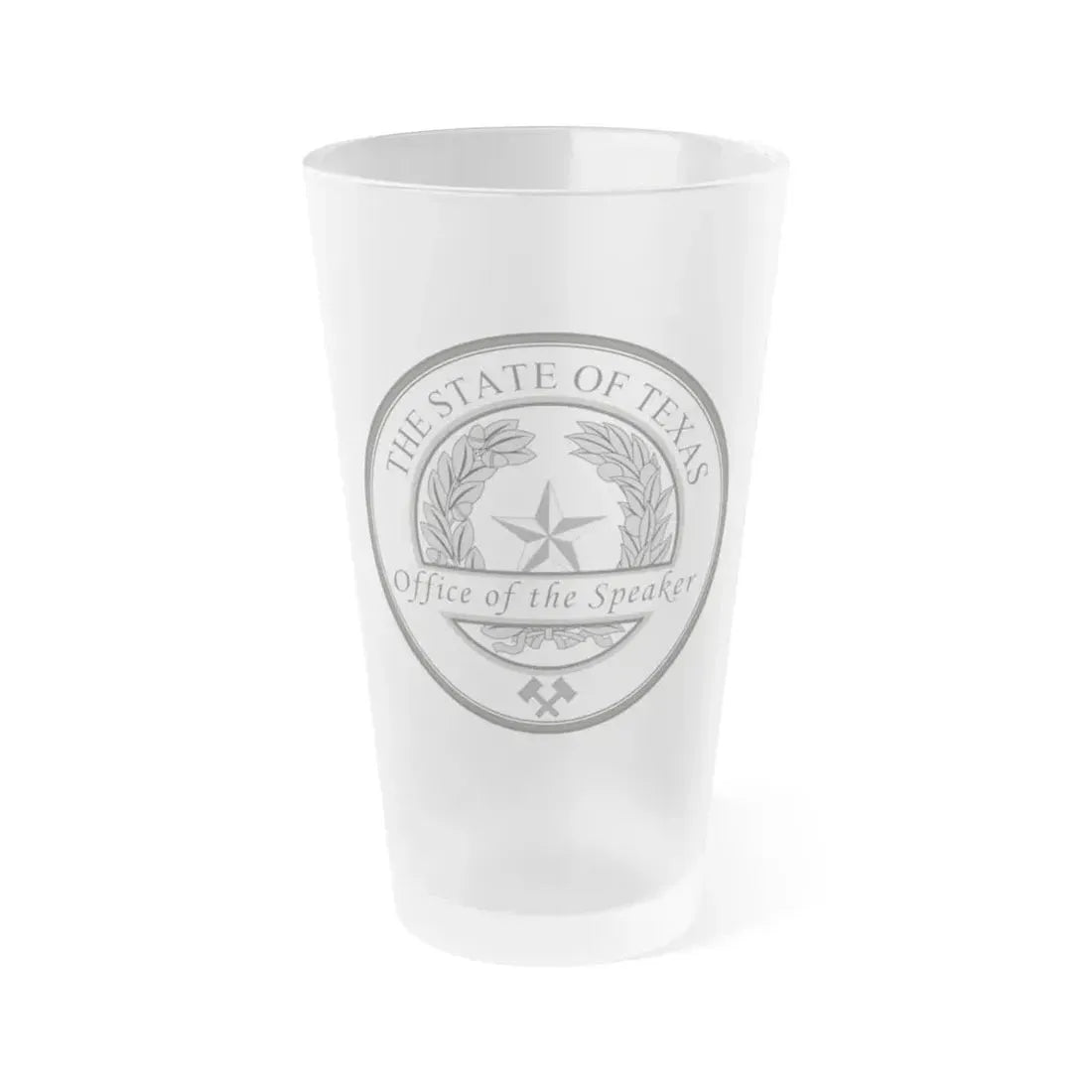 Seal of Speaker of the House of Texas - Frosted Pint Glass 16oz 16oz Frosted - Go Mug Yourself