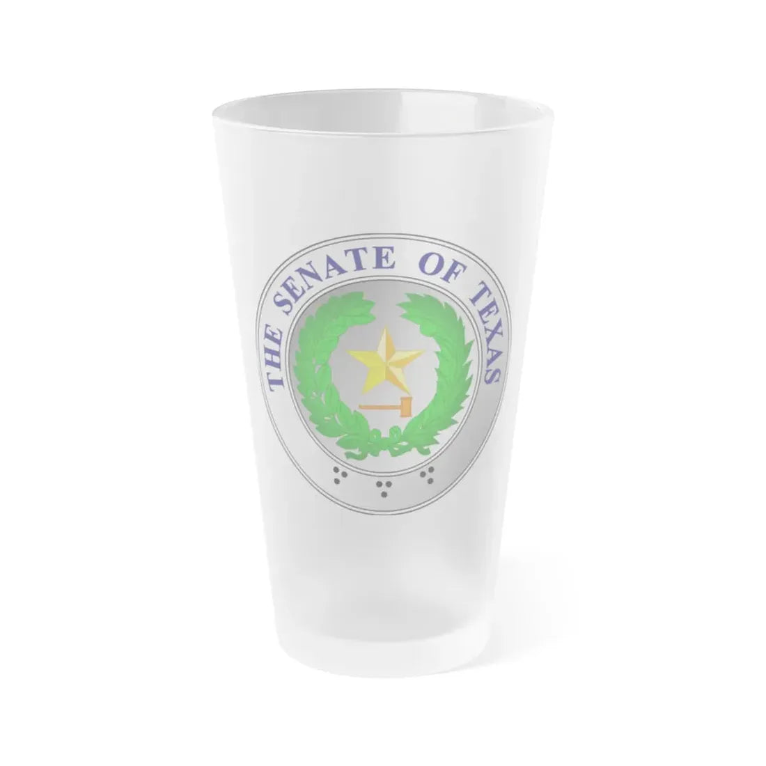 Seal of State Senate of Texas - Frosted Pint Glass 16oz 16oz Frosted - Go Mug Yourself