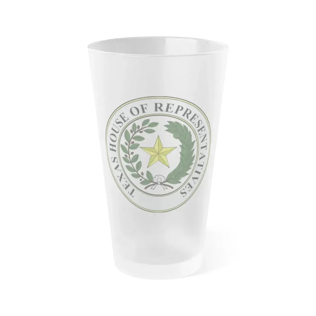 Seal of Texas House of Representatives - Frosted Pint Glass 16oz 16oz Frosted - Go Mug Yourself