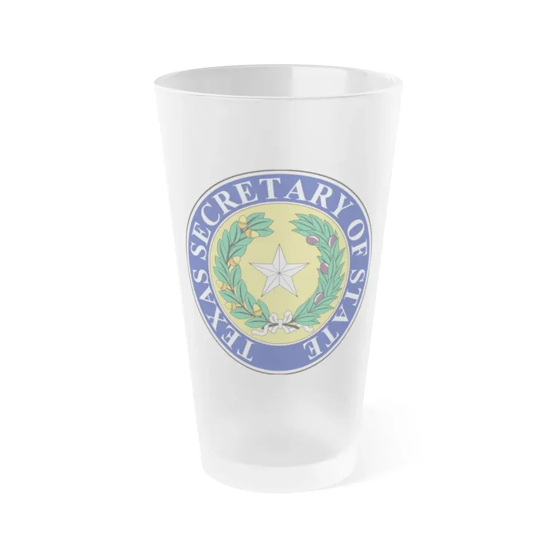 Seal of Texas Secretary of State - Frosted Pint Glass 16oz 16oz Frosted - Go Mug Yourself