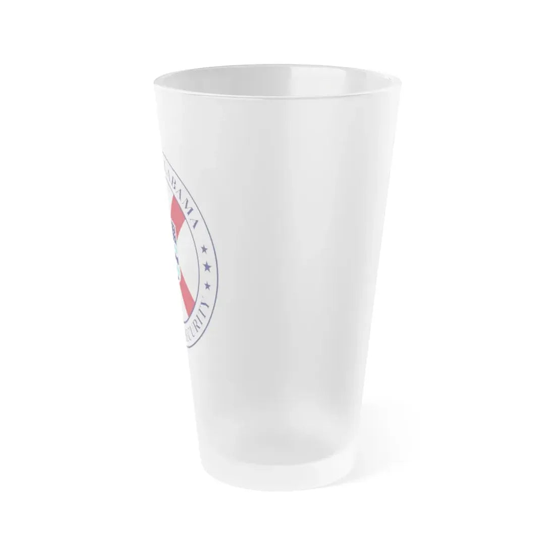 Seal of the Alabama Department of Homeland Security - Frosted Pint Glass 16oz - Go Mug Yourself