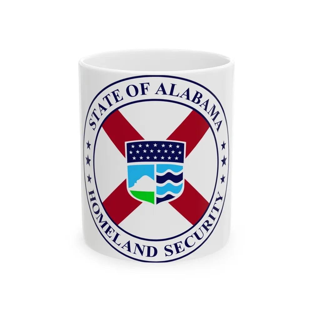 Seal of the Alabama Department of Homeland Security - White Coffee Mug-11oz-Go Mug Yourself