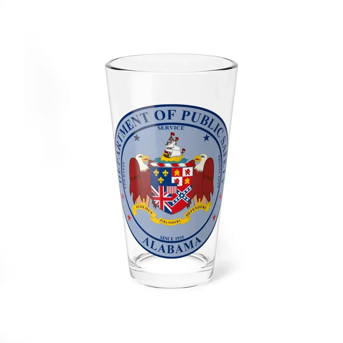 Seal of the Alabama Department of Public Safety - Pint Glass 16oz 16oz - Go Mug Yourself