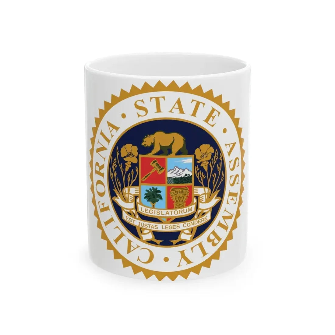 Seal of the Assembly of the State of California - White Coffee Mug 11oz - Go Mug Yourself