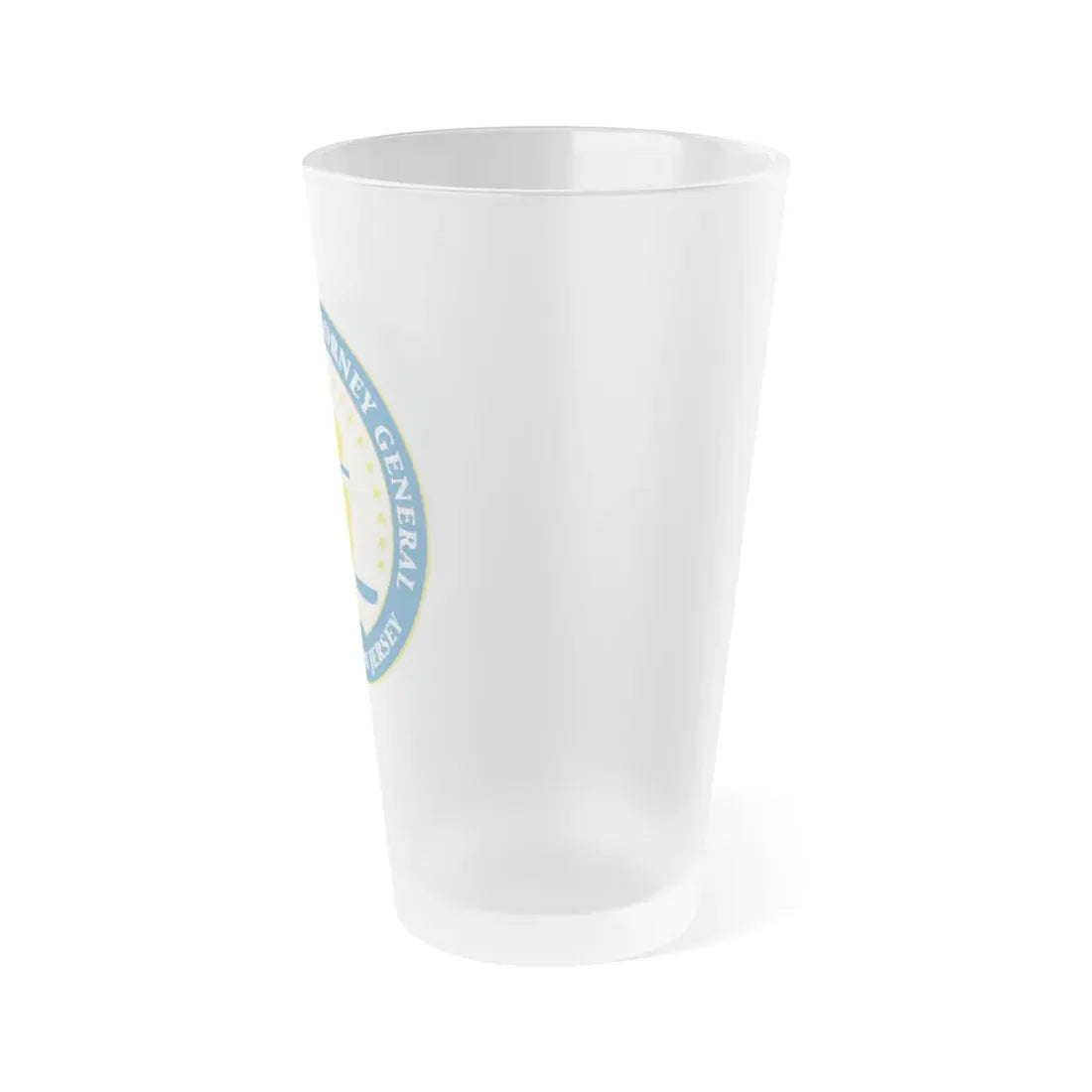 Seal of the Attorney General of New Jersey - Frosted Pint Glass 16oz - Go Mug Yourself