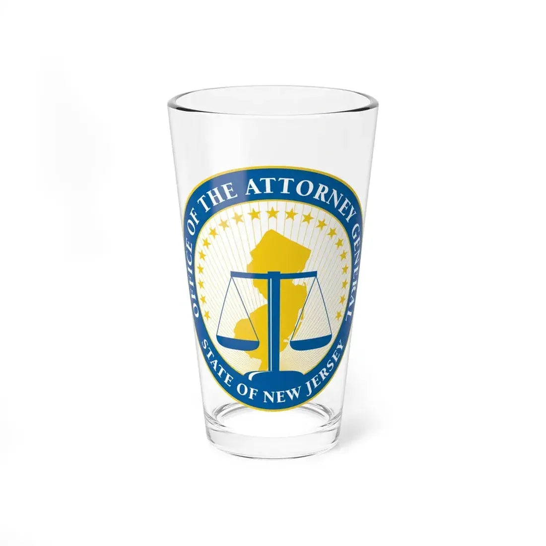 Seal of the Attorney General of New Jersey - Pint Glass 16oz 16oz - Go Mug Yourself