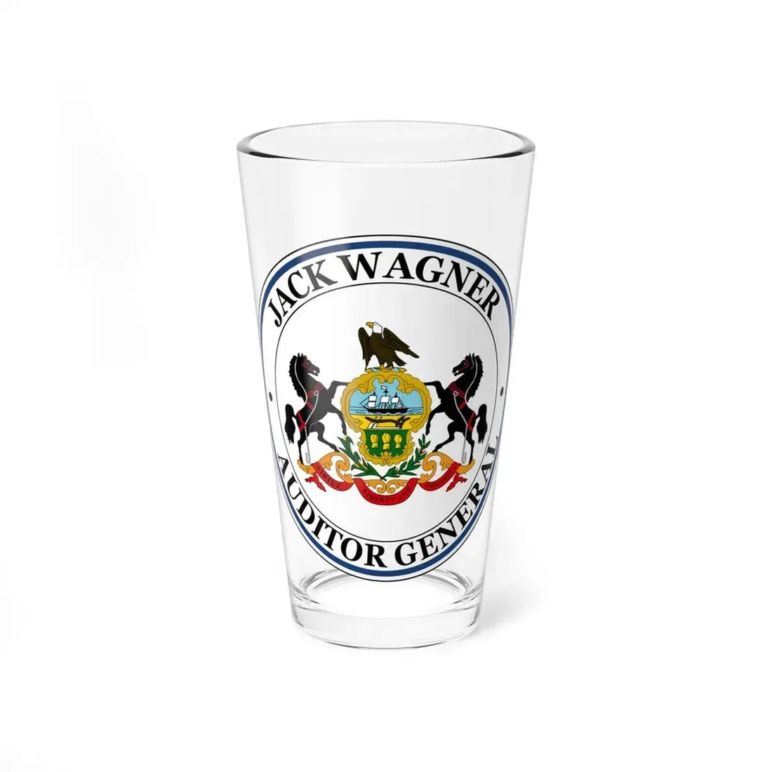 Seal of the Auditor General of Pennsylvania Jack Wagner - Pint Glass 16oz 16oz - Go Mug Yourself