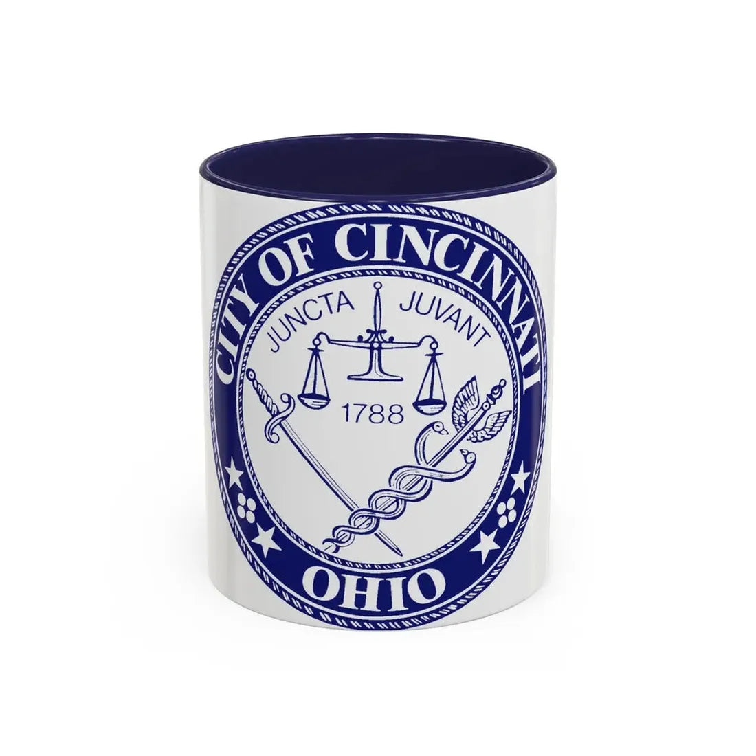 Seal of the City of Cincinnati (Ohio) - Accent Coffee Mug 11oz Navy - Go Mug Yourself