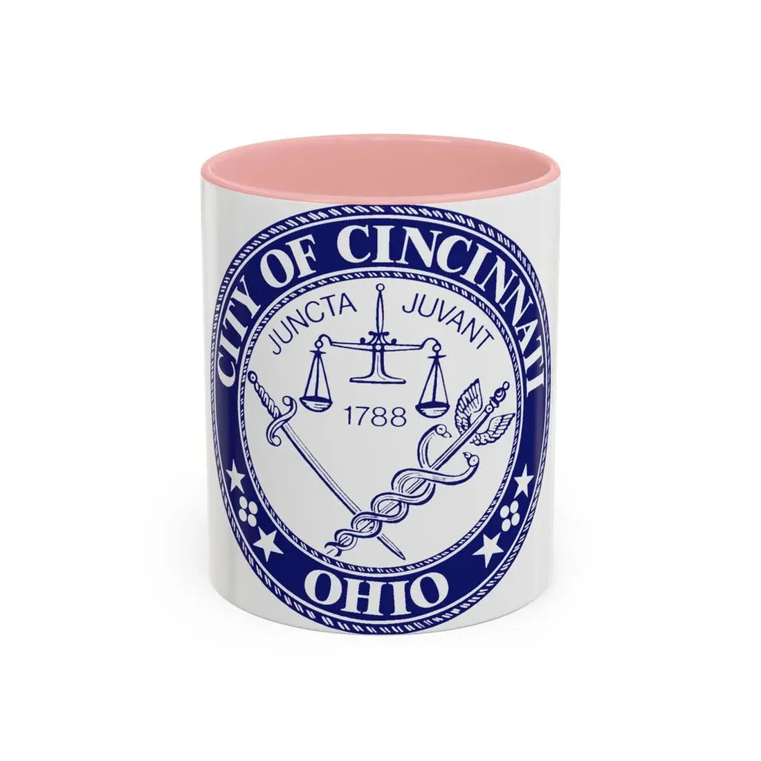 Seal of the City of Cincinnati (Ohio) - Accent Coffee Mug 11oz Pink - Go Mug Yourself