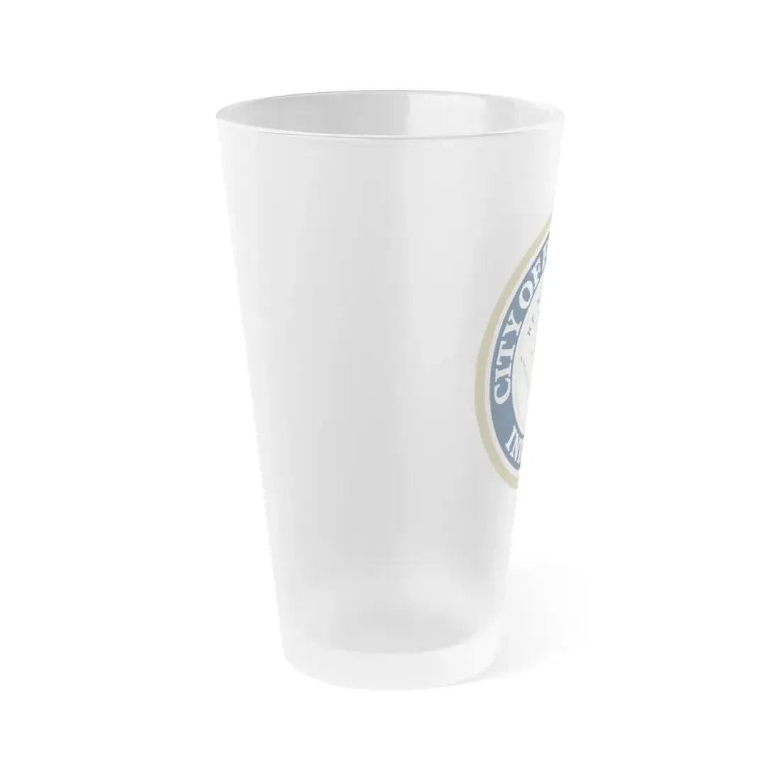 Seal of the City of Fort Wayne Indiana - Frosted Pint Glass 16oz - Go Mug Yourself