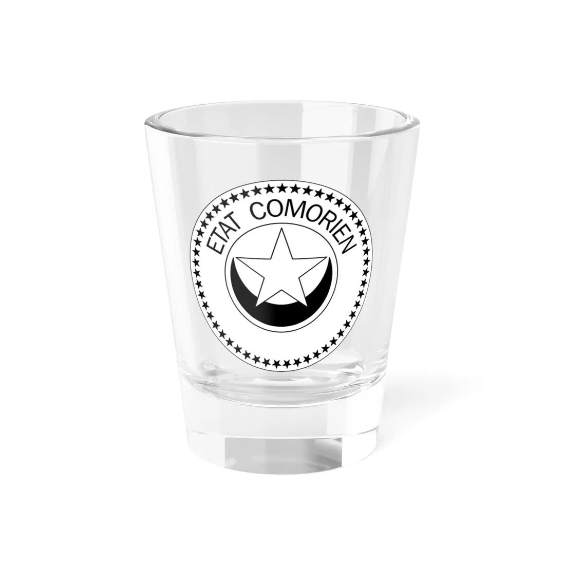 Seal of the Comoros 1975-1978 (Comoros) (Coat of Arms) Shot Glass 1.5oz 1.5oz - Go Mug Yourself