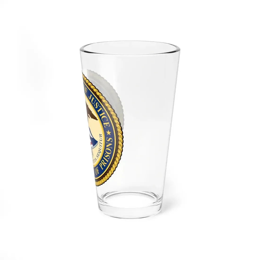 Seal of the Federal Bureau of Prisons - Pint Glass 16oz - Go Mug Yourself