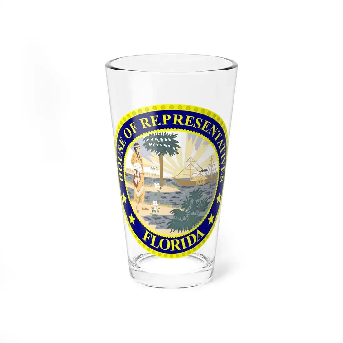 Seal of the Florida House of Representatives - Pint Glass 16oz 16oz - Go Mug Yourself