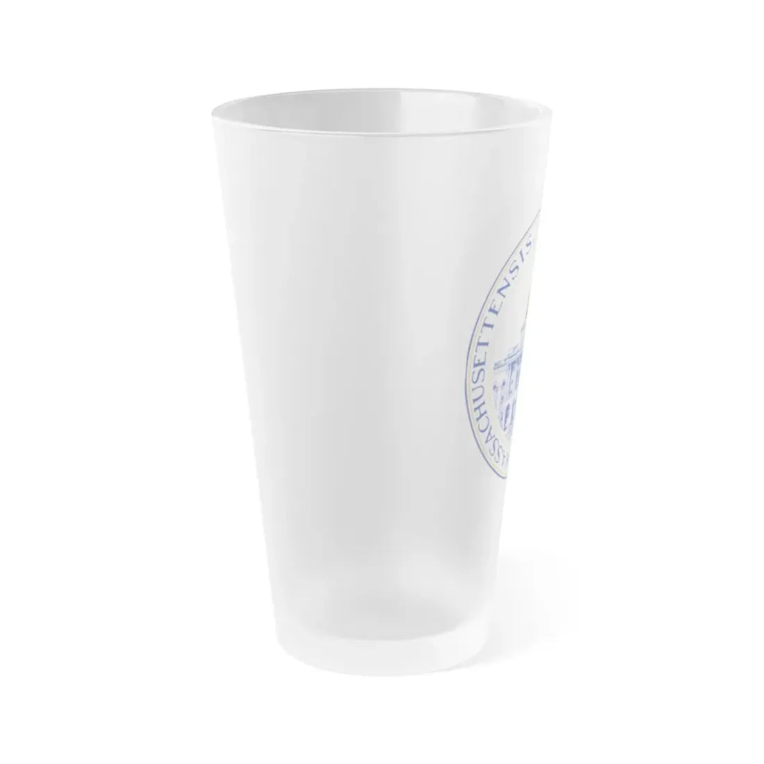 Seal of the General Court of Massachusetts v2 - Frosted Pint Glass 16oz - Go Mug Yourself