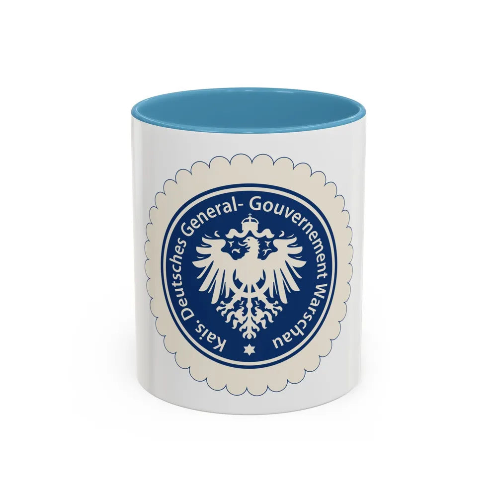 Seal of the Government-General of Warsaw - Accent Coffee Mug 11oz Light Blue - Go Mug Yourself