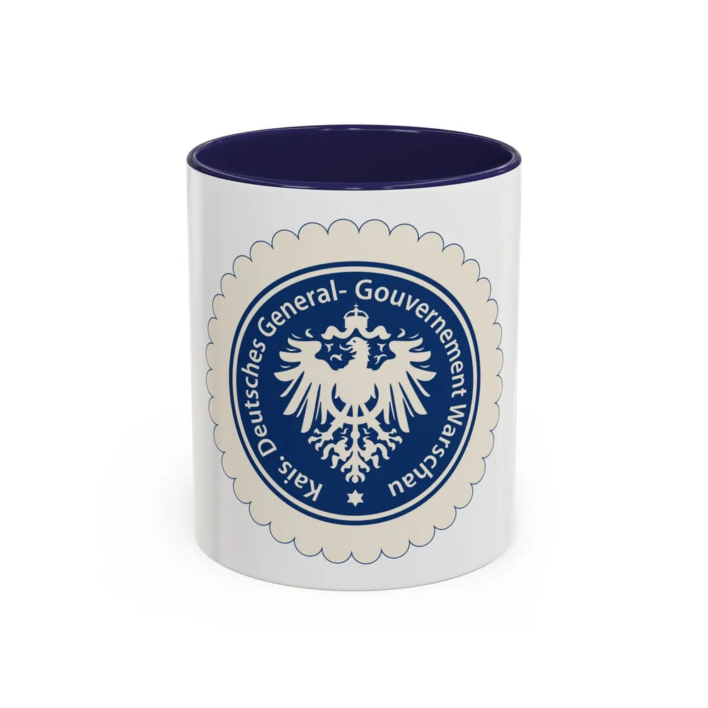 Seal of the Government-General of Warsaw - Accent Coffee Mug 11oz Navy - Go Mug Yourself