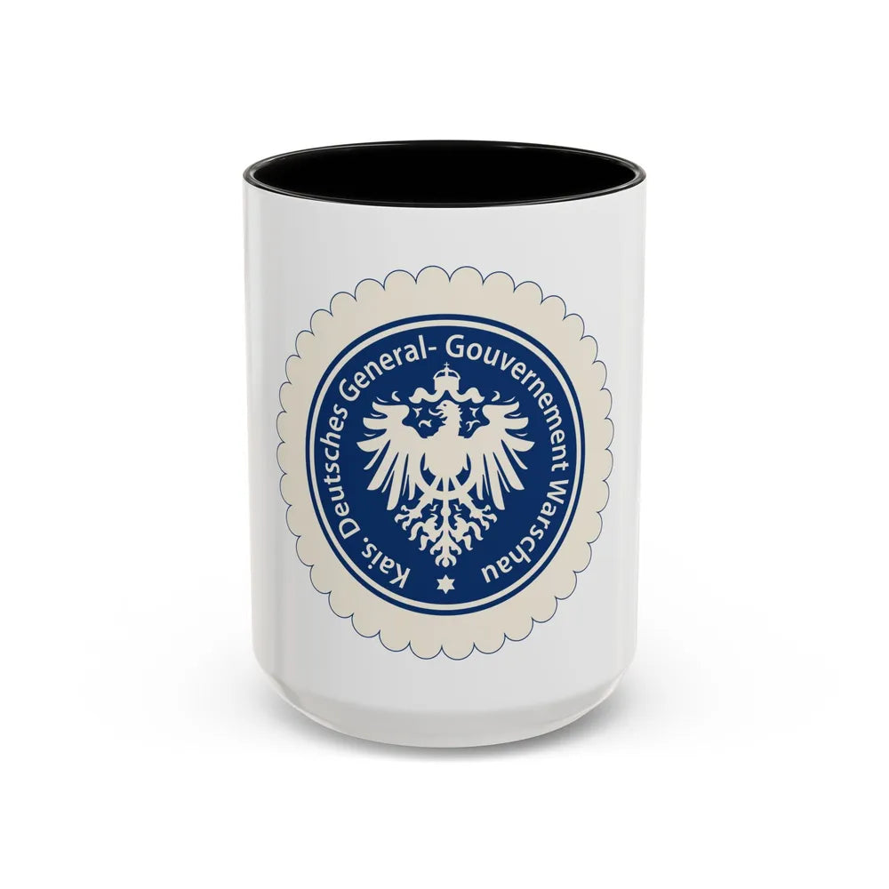 Seal of the Government-General of Warsaw - Accent Coffee Mug 15oz Black - Go Mug Yourself